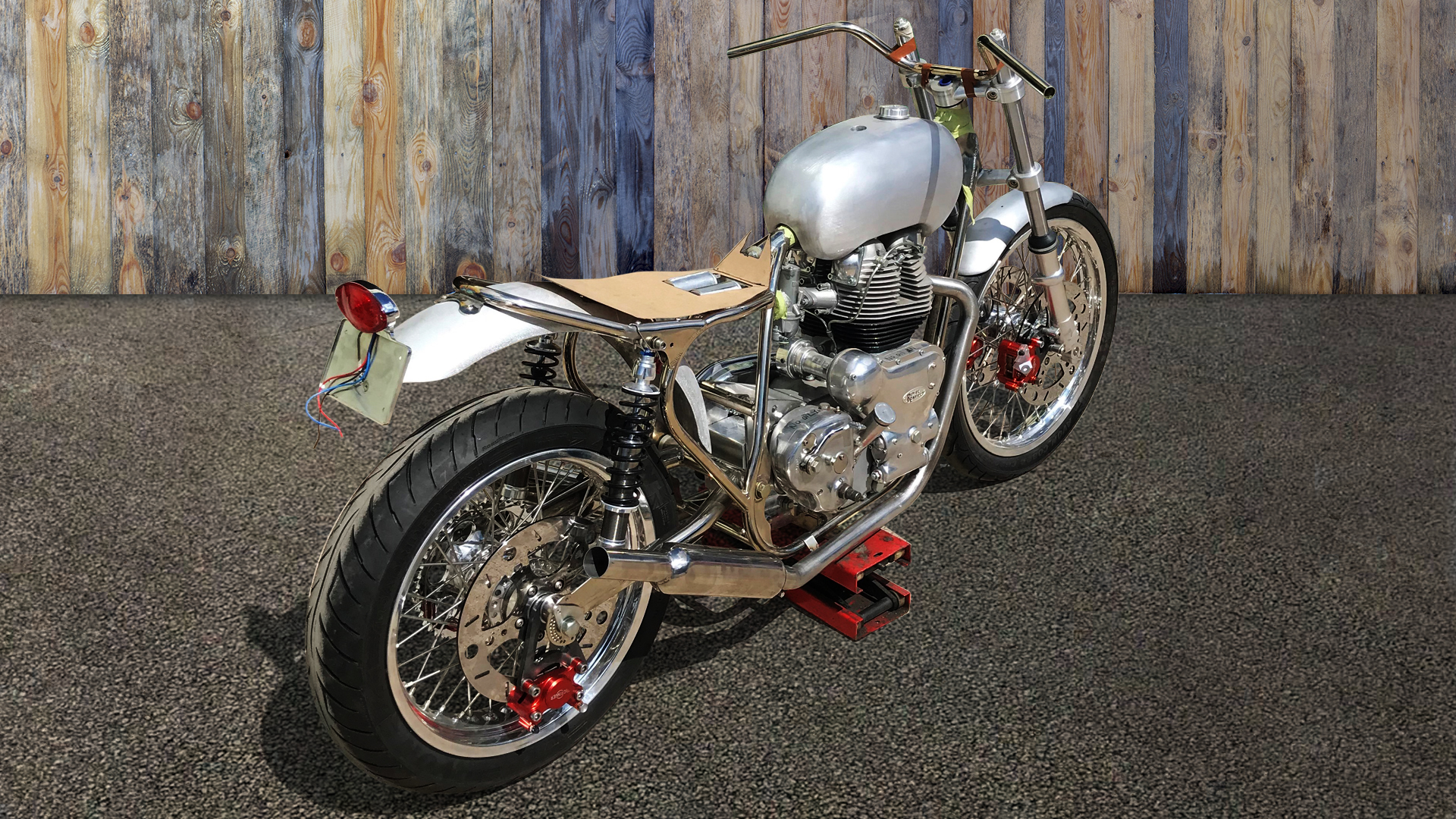 Enfield 700 GTC2 “Mistral” SoCal desert sled now in JETS' workshop